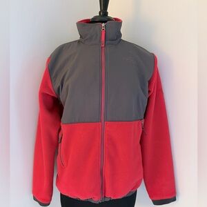 The North Face Red and Charcoal Two-Tone Fleece Jacket Size XL